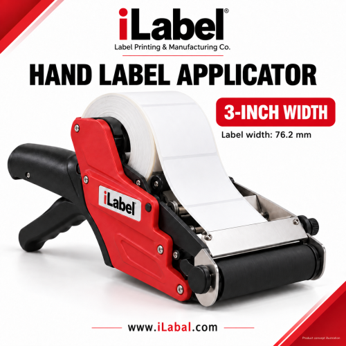 3″ Manual Label Applicator: For compatible labels up to approximately 75 mm wide.